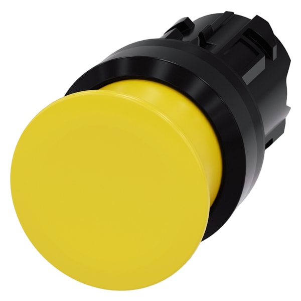 SIEMENS SIE3SU10001AD300AA0 PULS. FUNGO GIALLO 30MM PLAST.