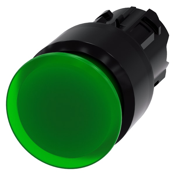 SIEMENS SIE3SU10011AA400AA0 PULS.LUM.FUNGO VERDE SBLOC. TRAZ. 30MM
