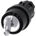 SIEMENS - SIE3SU10004BN510AA0 Selettore a chiave RONIS, 22 mm, rotondo, in plastica, estrazione chiave O+I