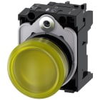 SIEMENS - SIE3SU11066AA301AA0 Indicatore luminoso, 22 mm, rotondo, in plastica, colore giallo, gemma, liscia, AC 230 V