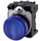 SIEMENS - SIE3SU11026AA501AA0 Indicatore luminoso, 22 mm, rotondo, in plastica, colore blu, gemma, liscia, AC/DC 24 V