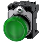 SIEMENS - SIE3SU11026AA401AA0 Indicatore luminoso, 22 mm, rotondo, in plastica, colore verde, gemma, liscia, AC/DC 24 V