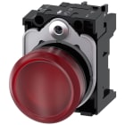 SIEMENS - SIE3SU11026AA201AA0 Indicatore luminoso, 22 mm, rotondo, in plastica, colore rosso, gemma, liscia, AC/DC 24 V