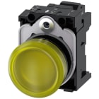 SIEMENS - SIE3SU11066AA303AA0 Indicatore luminoso, 22 mm, rotondo, in plastica, colore giallo, gemma, liscia, AC 230 V