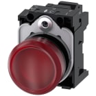 SIEMENS - SIE3SU11066AA203AA0 Indicatore luminoso, 22 mm, rotondo, in plastica, colore rosso, gemma, liscia, AC 230 V