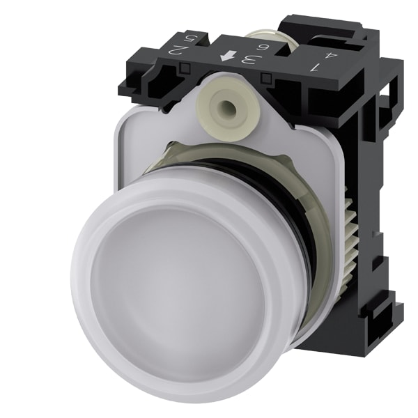 SIEMENS SIE3SU11026AA603AA0 IND.LUM.BIANCO LENTE LISC.MOLL.LED 24V D