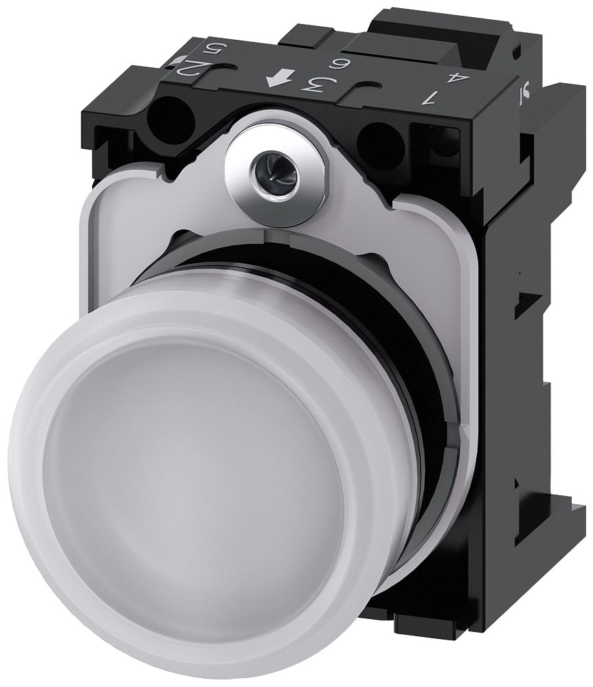 SIEMENS - SIE3SU11026AA603AA0 IND.LUM.BIANCO LENT.LISC.MOLL.LED 24V UC