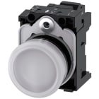 SIEMENS - SIE3SU11026AA603AA0 Indicatore luminoso, 22 mm, rotondo, in plastica, colore bianco, gemma, liscia, AC/DC 24 V
