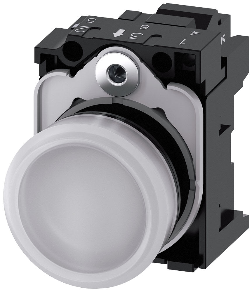 SIEMENS - SIE3SU11026AA603AA0 IND.LUM.BIANCO LENT.LISC.MOLL.LED 24V UC