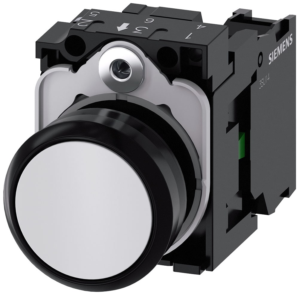 SIEMENS - SIE3SU11000AB601BA0 PULS. PIATTO BIANCO 1NA