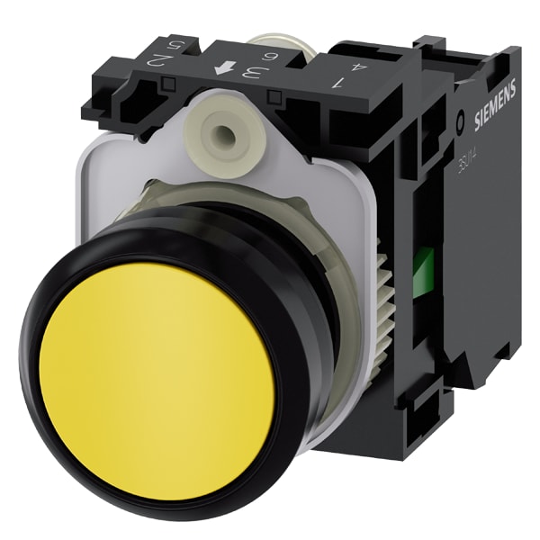 SIEMENS SIE3SU11000AB301BA0 PULS. PIATTO GIALLO 1NA