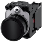 SIEMENS - SIE3SU11000AB101CA0 Pulsante, 22 mm, rotondo, in plastica, colore nero, bottone, 1NC