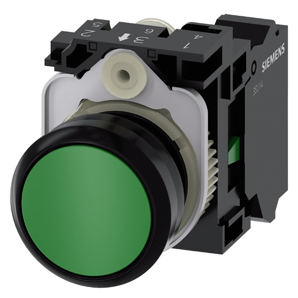 SIEMENS SIE3SU11000AB403BA0 PULS. PIATTO VERDE MOLLA 1NA