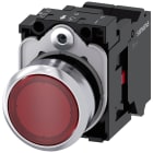 SIEMENS - SIE3SU11560AB203CA0 PULS.LUM.PIATTO ROSSO MOLLA 230V AC 1NC