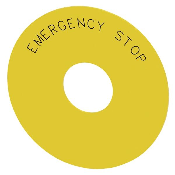 SIEMENS SIE3SU19000BC310DA0 TARGH.GIALLA EMERG. STOP DIAM. EXT 75MM