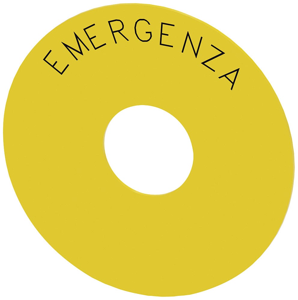 SIEMENS - SIE3SU19000BC310JA0 TARGH. GIALLA EMERGENZA DIAM. EXT 75MM