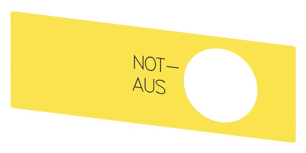 SIEMENS SIE3SU19000BE310AS0 TARGH.ADESIVA GIALLA NOT-AUS