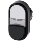 SIEMENS - SIE3SU10003BB610AA0 Pulsante doppio, 22 mm, rotondo, in plastica, colore bianco, nero