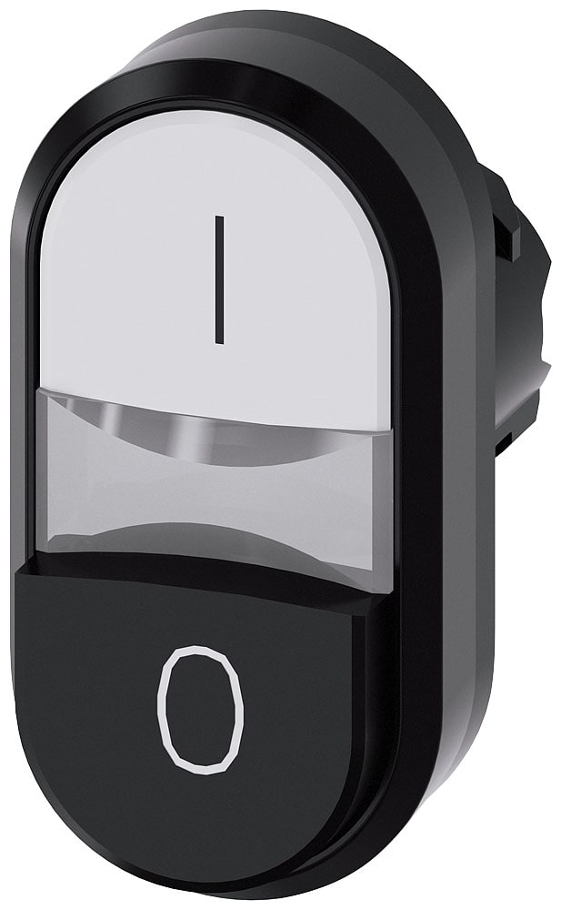 SIEMENS - SIE3SU10013BB610AK0 PULS.LUM.DOP.PIATTO BIANC-SPORG NERO I-O