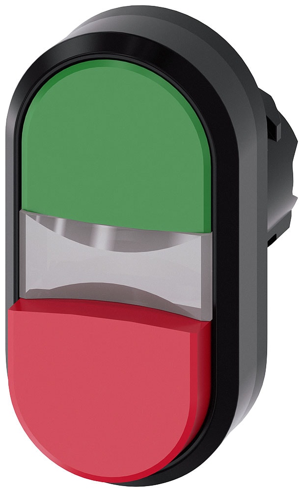 SIEMENS - SIE3SU10013BB420AA0 PULS. LUM. DOP. PIAT. VERDE-SPORG. ROSSO