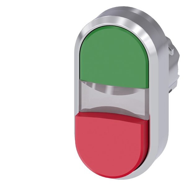 SIEMENS SIE3SU10513BB420AA0 PULS.LUM.DOPPIO PIATTO VERDE-SPORG.ROSSO