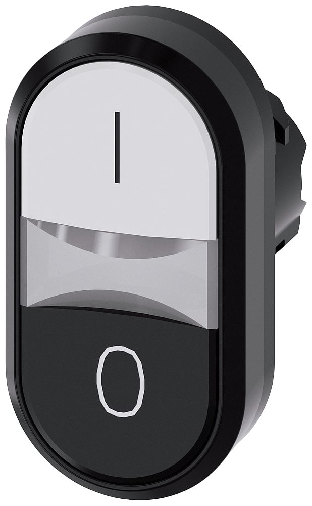 SIEMENS - SIE3SU10013AB610AK0 PULS. LUM. DOPPIO PIATTO BIANCO-NERO I-O