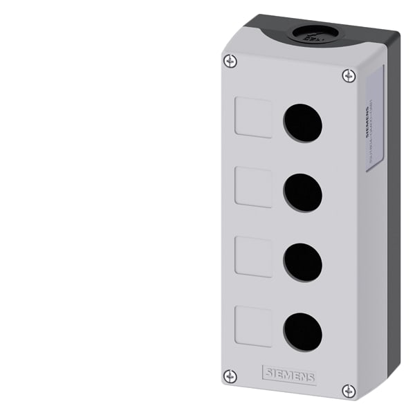 SIEMENS SIE3SU18040AA000AB1 PULSANTIERA VUOTA GRIGIA 4 FORI
