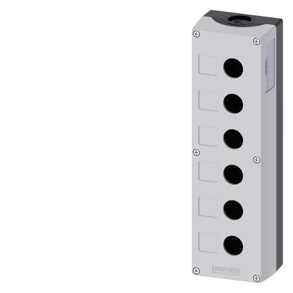 SIEMENS SIE3SU18060AA000AB1 PULSANTIERA VUOTA GRIGIA 6 FORI