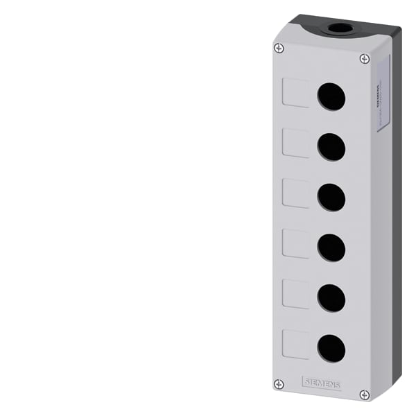 SIEMENS SIE3SU18560AA000AB1 PULSANTIERA VUOTA GRIGIA 6 FORI