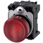 SIEMENS - SIE3SU11566AA201AA0 Indicatore luminoso, 22 mm, rotondo, in metallo lucido, colore rosso, gemma, liscia, AC 230 V
