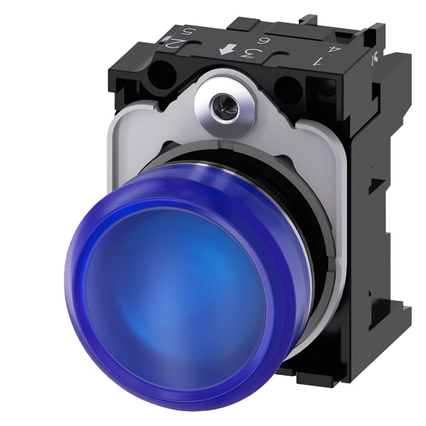 SIEMENS SIE3SU11566AA501AA0 IND.LUM.BLU LENTE LISCIA LED 230V AC