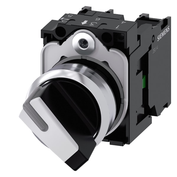 SIEMENS SIE3SU11502BF601MA0 SEL.LUM.LEVA BIANCO MANT.2POS. 1NA,1NC