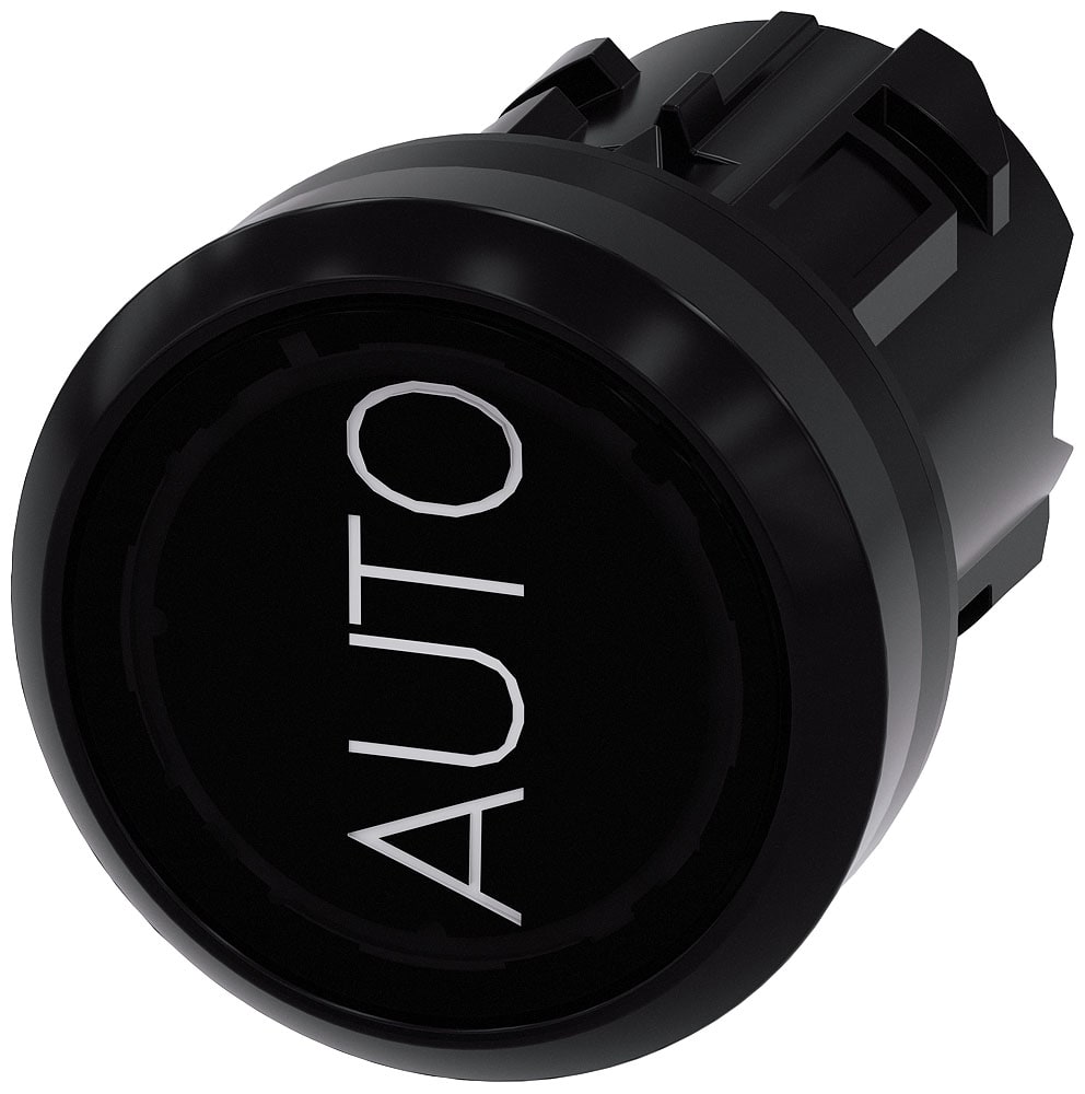 SIEMENS - SIE3SU10010AB100AQ0 PULS. PIATTO LUM. NERO CON SCRITTA AUTO