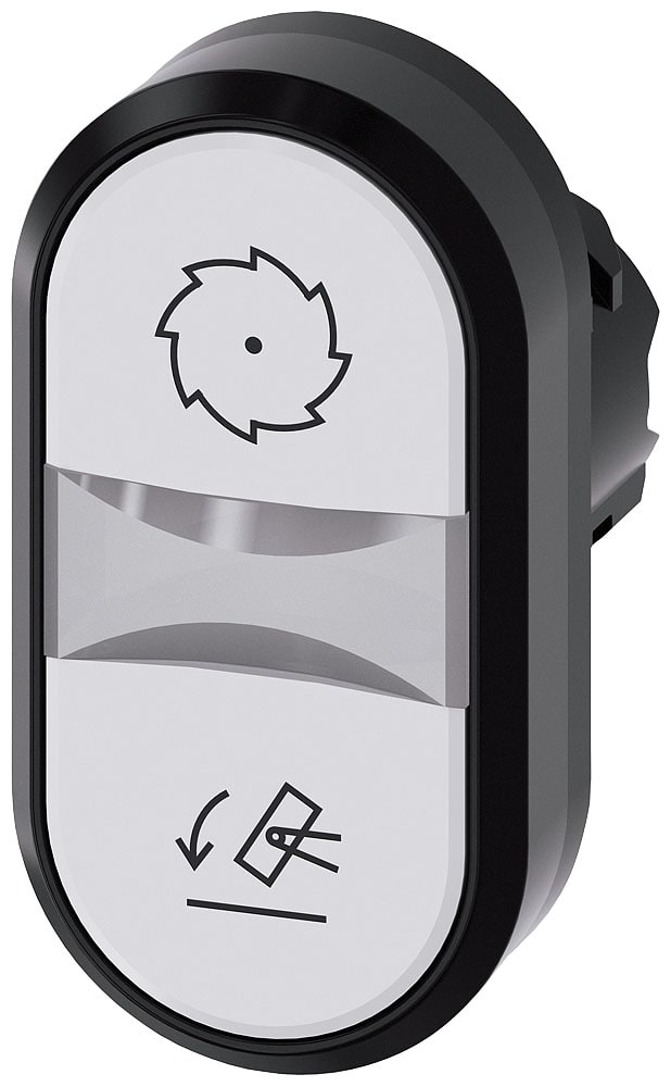 SIEMENS - SIE3SU10013AB660AP0 PULS. LUM. DOPPIO PIATTO BIANCO-BIANCO