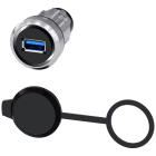 SIEMENS - SIE3SU19500GA800AA0 Interfaccia USB, 22 mm, in metallo lucido, colore argento