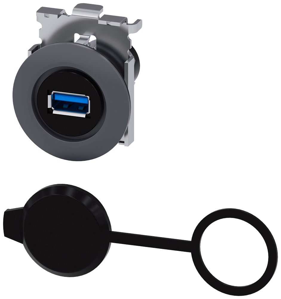 SIEMENS - SIE3SU19600GA800AA0 CONNETTORE USB 30MM METALLO OPACO