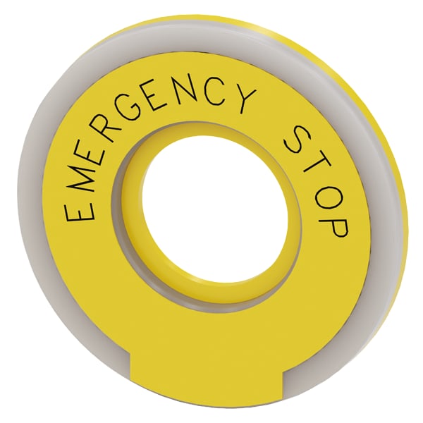 SIEMENS SIE3SU19010BD310DA0 ETICHETTA EMERGENCY STOP ILLUMINABILE