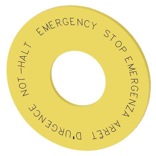 SIEMENS SIE3SU19000BN310NC0 ETICHETTA GIALLA 60MM EMERGENZA.4 LINGUE
