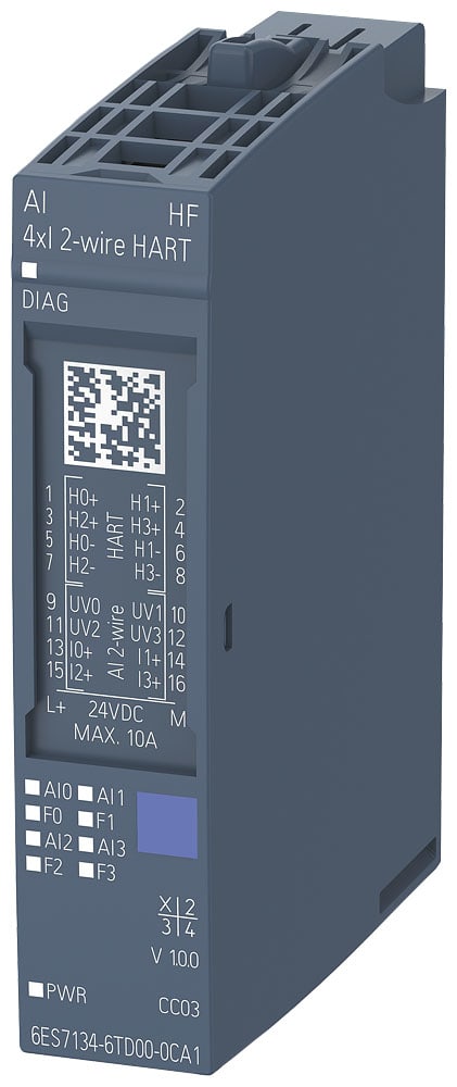 SIEMENS SIE6ES71346TD000CA1 ET 200SP, AI 4XI 2-WIRE 4..20MA HART