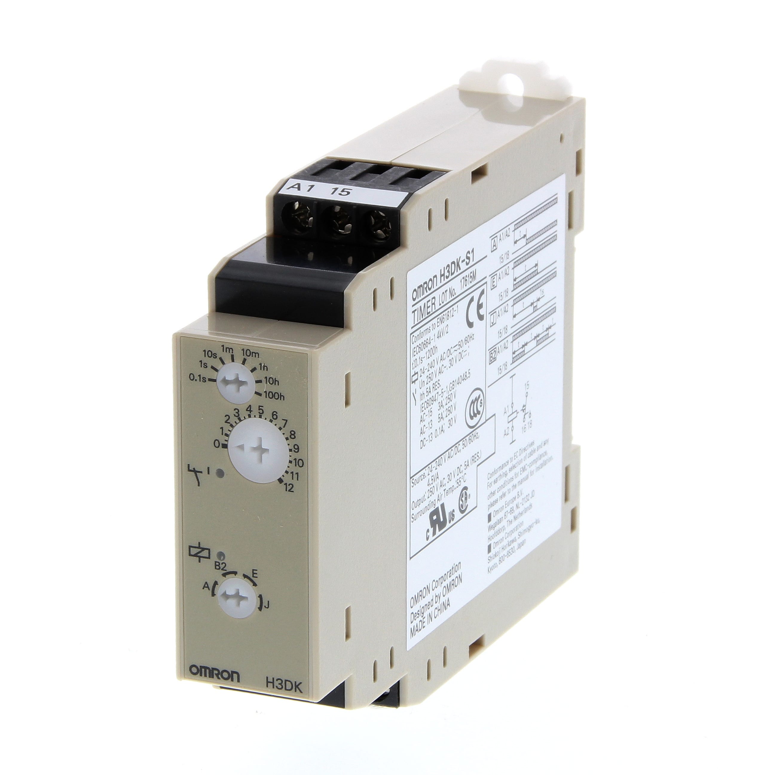 OMRON OMRH3DKS1ACDC24240 TIMER H3DK-S, 22,5MM, MULTI, 1XSPDT, DIN