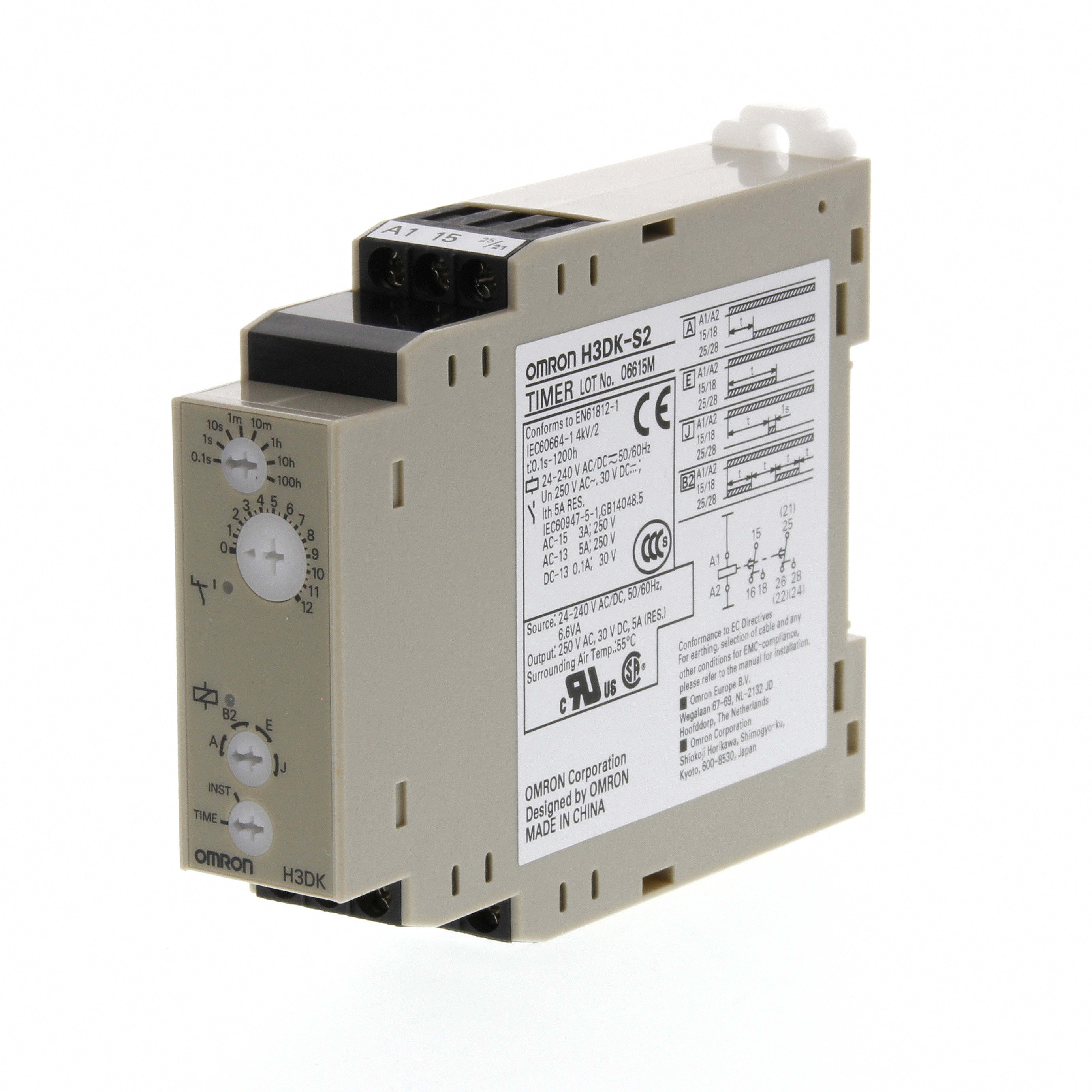 OMRON OMRH3DKS2ACDC24240 TIMER H3DK-S, 22,5MM, MULTI, 2XSPDT, DIN