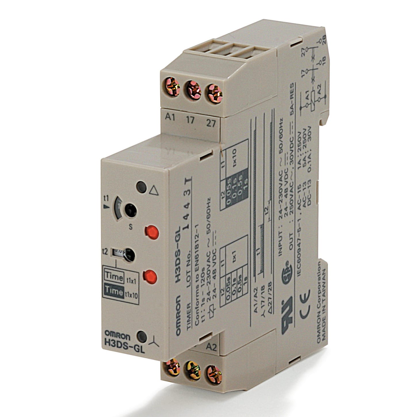 OMRON OMRH3DSGLBYOKX-1717 TIMER-ANALDIN17.5MULTISCTENS.STARDELTA.2