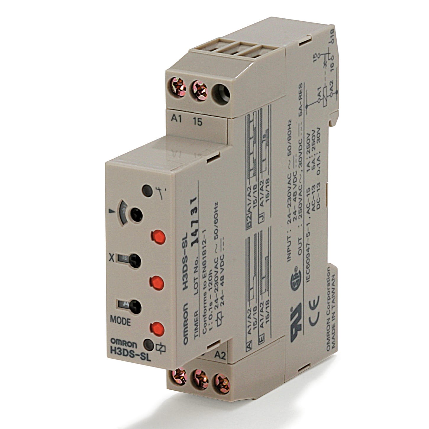 OMRON OMRH3DSSLACDC-23778 TIMER-ANALDIN17.5MULTSCFUNTENS.1RITSCA