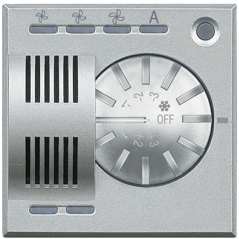 BTICINO BTIHC4692FAN Fan Coil Thermostat aluminium