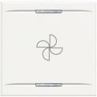 BTICINO - BTIHD4915M2BC Wippe 2mod Ventilator white