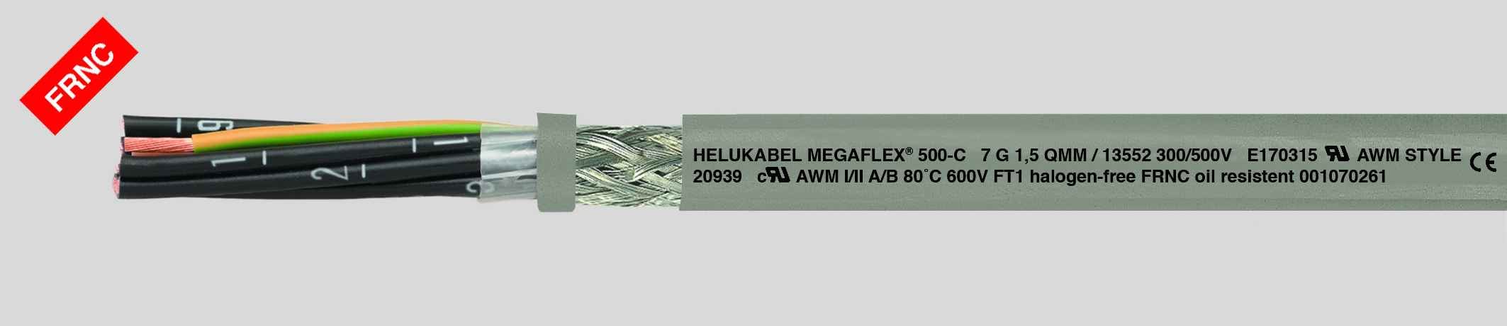 HELUKABEL ITALIA SRL - HLK13561 MEGAFLEX 500-C 25G1,5 QMM, GREY
