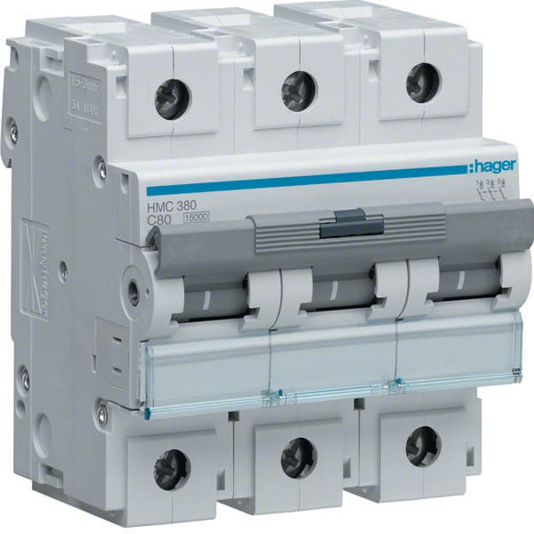 HAGER - HAGHMC380 INTERR. AUTOM. 3P 80A 15KA C 4.5M