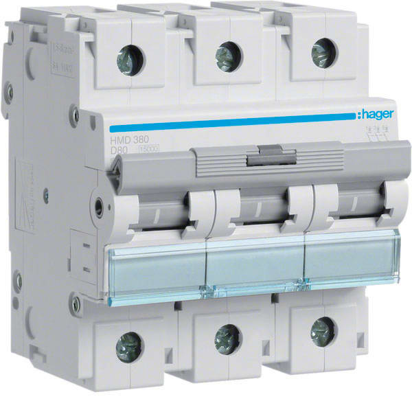 HAGER - HAGHMD380 INTERR. AUTOM. 3P 80A 15KA D 4.5M