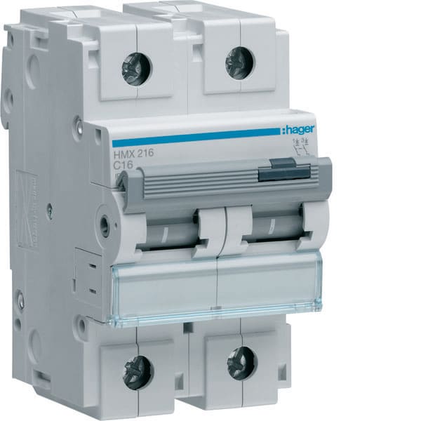 HAGER HAGHMX216 INTERR.AUTOM 50KA 16A 2P C 3M