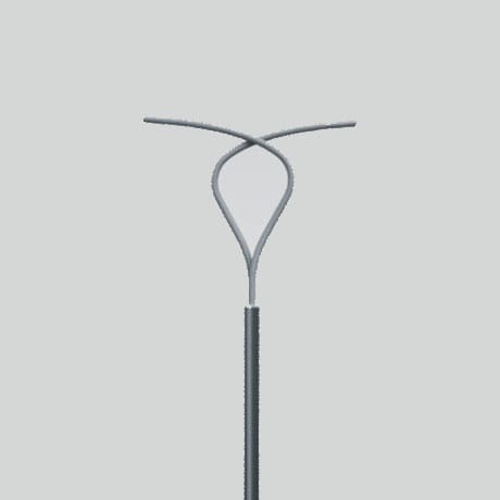 IGUZZINI ILLUMINAZI IGZ3.1585.074.0 PALO INTER.FE.D=159 H=7643 C/BRAC.CURV.D